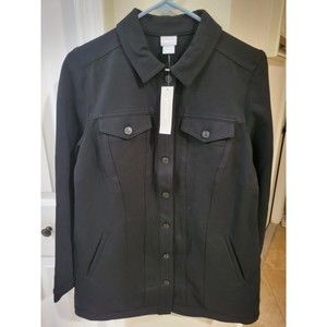 Chico's brand Elongated Ponte Jacket in Black